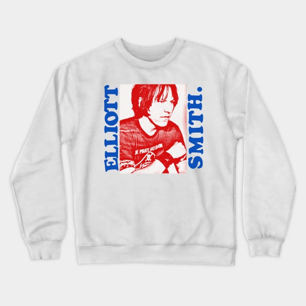 Elliott Smith //// Retro Styled Fan Art Design Crewneck Sweatshirt by DankFutura